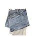 Women's Clothing Design Denim Shorts Women's High Waist Versatile Wide Leg Hot Pants Slim A Line Pants Skirt_ecoleips.com
