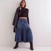 Women's Clothing Street Retro Women's High Waist A Line Casual Denim Skirt_ecoleips.com