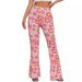 Women's Sexy Flared Pants Floral Print Casual Cotton Trousers For Spring/Autumn Season Regular Fit Cross Border E-commerce_ecoleips.com
