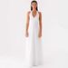 Women's Solid Color Satin Sleeveless V Neck Halter Dress Backless Tie Up Slim Long Dress Summer New Style Sexy_ecoleips.com