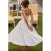Women's Clothing Summer Wear High End Fishbone Top Dress Pure Desire Hot Girl Slim Backless Mid Length Skirt_ecoleips.com