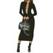 Women's Clothing Elegant Slim Fitting Women's Dress Sexy Autumn Winter_ecoleips.com