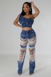 K Hot Girl Pants With Holes, Heavy Industry Nail Bead Bead Elastic Jeans, Women's Pants_ecoleips.com