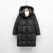 Down Jacket Women's Medium And Long Winter New Korean Version Fashion Bread Jacket Thickened Warm White Duck Down Jacket_ecoleips.com
