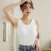 Ribbed Backless With Built-in Bra And Chest Pads, Suitable Outerwear Or As An Inner Layer, Sleeveless Sports_ecoleips.com