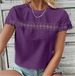 Women's Clothing V Neck Lace Splicing Loose Casual Eyelet T Shirt_ecoleips.com