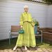 Women's Clothing Hollow Lace Splicing Puff Sleeve Top Large Swing Skirt Two Piece Suit_ecoleips.com