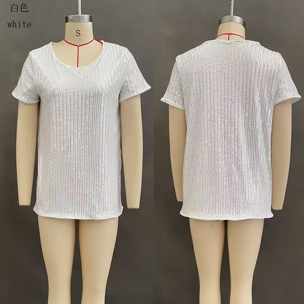 Independent Website Foreign Trade Cross-border European And American Women's Commuter Sequin Loose_ecoleips.com