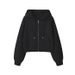 Gray Short Long Sleeve Sweatshirt Jacket For Women, New Spring And Autumn Niche Hooded Zipper Cardigan Top_ecoleips.com
