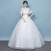 2026 New Forest Style With Train, Round Neck, Korean Version, Princess Bridal Gown, Floor-Length, Slimming Wedding Dress_ecoleips.com
