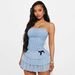 New Arrival Women Fashion Dress Sexy Polka Dot Strapless Bodycon Ruffled Hem Hip Wrapped Dress For Ladies Party Dating Evening_ecoleips.com