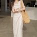 Floati High Count Pure Linen French Vacation Style Temperament Design Sense Slanted Shoulder Dress Long Skirt New_ecoleips.com