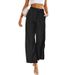 Aria Basics 2025 Spring/Summer New European And American Cross-Border Women's Casual Wide-Leg Formal Pants High-Waisted Buttoned_ecoleips.com