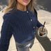Diyun European And American Casual Style Solid Color Long Sleeve T-Shirt Sweater Women Knitted Women's Clothing 2025_ecoleips.com