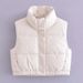 Y2K cross-border ins stand collar PU leather cotton vest women's 2023 Spring and Autumn New European and American fashion vest A764519_ecoleips.com
