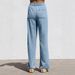 Women's Tencel Jeans For Spring Summer, Thin European And American Style, High Waist, Slimming, Straight Wide-Leg, Ice_ecoleips.com