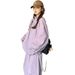 Fashionable Stylish Sports Suit For Women, Summer Purple Lazy Style Sun Protection Jacket And Long Pants Casual_ecoleips.com
