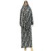 Ice Silk Headscarf Short Skirt Outfit Printed Two-Piece Worship Robe_ecoleips.com