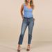Voya Women's Solid Color Summer Sleeveless Backless Square Neck Ruffle Strap Tank 2026 New Asymmetrical Top_ecoleips.com