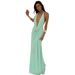 Women's Clothing New Summer Women's Sexy Halter Neck Backless Low Cut Maxi Dress European American Style For Vacation_ecoleips.com