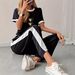 Women's Heart Print Two Piece Set European American Style Comfortable Casual Round Neck Short Sleeve Loose Fit Clothing_ecoleips.com