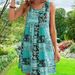 Stylish Vacation Wear Women Loose‑Fit V‑Neck All‑Over Print Casual Long Dress_ecoleips.com
