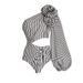 Women’s Ruffle High-Waisted One-Piece Swimsuit – Striped & Sheer Mesh Cover-Up (S-XL)_ecoleips.com