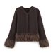 Women's Faux Fur Knit Dress With Matching Coat Set Winter Elegant Outfit Two-Piece Set Soft Warm Luxe Look_ecoleips.com