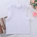Women's Quick Drying Seamless Ribbed Turtleneck Sports Vest Full Coverage Vertical Striped Fitness Yoga Top Running_ecoleips.com