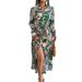 Aria Basics Aria Basics 2026 Spring/Summer European And American Vintage Floral Collar Tie Shirt Long Dress Cross-Border Women's Clothing_ecoleips.com