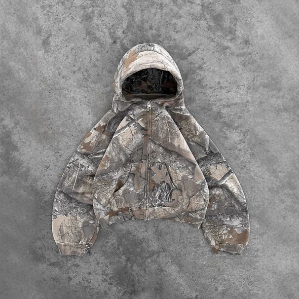 Unisex Camouflage Hooded Sweatshirt Y2K Street Retro Hip Hop High Street European American Wholesale Loose Fit Women's Clothing_ecoleips.com