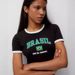 Women's Clothing Fashion Letter Flag Print Round Neck T Shirt Personality Pullover Trendy Short Sleeved T Shirt Top_ecoleips.com