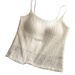 Original Linen-style White Camisole Women, Thin Modal With Chest Pads, Beautiful Back Design, Suitable For Layering,_ecoleips.com