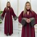 Muslim Abaya Arab Kaftan Plus Size Women's Dress With Flared Long Sleeves 8840_ecoleips.com