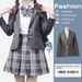 JK Suit Elegant Small Blazer Two-Button Jacket For Petite Girls Soft Girl School Uniform Wholesale_ecoleips.com