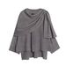 Cloak Style Scarf Split Knitted Sweater Women's Top_ecoleips.com