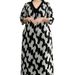 Women's V Neck Color Block Print Dress Casual Fashion Spring Summer New Spot Goods_ecoleips.com