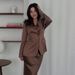 Elegant Long Sleeved Suit Set For Women Loose Fitting Long Skirt Sophisticated Clothing From Platforms_ecoleips.com