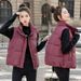 Trendy PU Puffer Vest For Women – Slim-Fit Short Sleeveless Jacket, Lightweight & Stylish (S-XL, Black/Beige/Brown/Army Green/Wine Red)_ecoleips.com