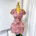 Women's Clothing New Elastic Mesh Dress V Neck Sexy Slim Hip Short Skirt Dress_ecoleips.com