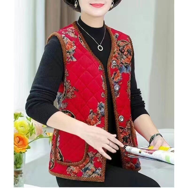 Women's Clothing Korean Style Faux Shearling Vest – Oversized Button-Down Puffer Sleeveless Jacket For Women_ecoleips.com