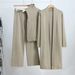 Elegant Knit Lounge Set - Sleeveless Vest, Cardigan & Pants (3-Piece Outfit, Solid Colors, Versatile Sizing)_ecoleips.com