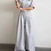 Women's Clothing Summer Lazy Style Solid Color Oblique Collar Pleated Hem Casual Two Piece Suit_ecoleips.com