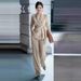 Women's Elegant Tie Waist Suit Set Solid Color Autumn/Winter New Cross Border E Commerce European And American Style_ecoleips.com
