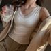 Women's V Neck Lace Sleeveless Tank Top Slim Fit Base Layer Vest Alluring Design Spring/Summer Polyester_ecoleips.com