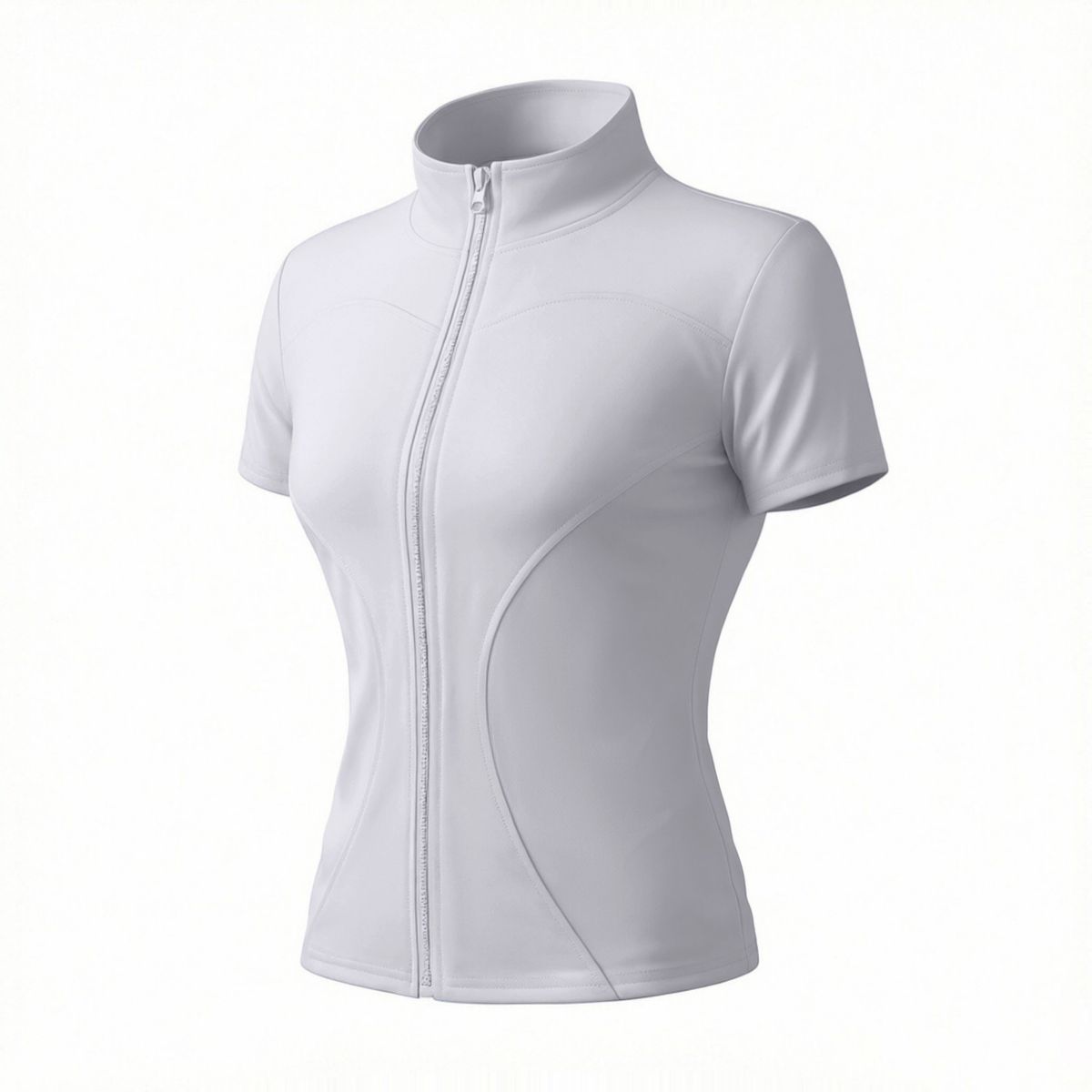 Women's Slim Fit Cropped T-Shirt – Quick-Dry Workout Top, Breathable Gym Tee For Cycling & Fitness_ecoleips.com