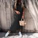 Women's Clothing Russian Spring And Summer New Short Sleeved Dress Solid Color Casual_ecoleips.com