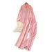Fashionable Women's Casual Autumn Outfit Set - Loose Fit Rhinestone Long Sleeve Shirt & High Waist Wide Leg Pants_ecoleips.com