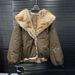 girl 2025 Autumn Winter New Large Fur Collar Plush Warm Thick Loose Fit Padded Cotton Jacket For Women_ecoleips.com