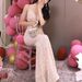 Luxury French Evening Dress Elegant A-Line Gown For Wedding Engagement Special Occasions Chiffon Formal Dress With Pearl Details_ecoleips.com
